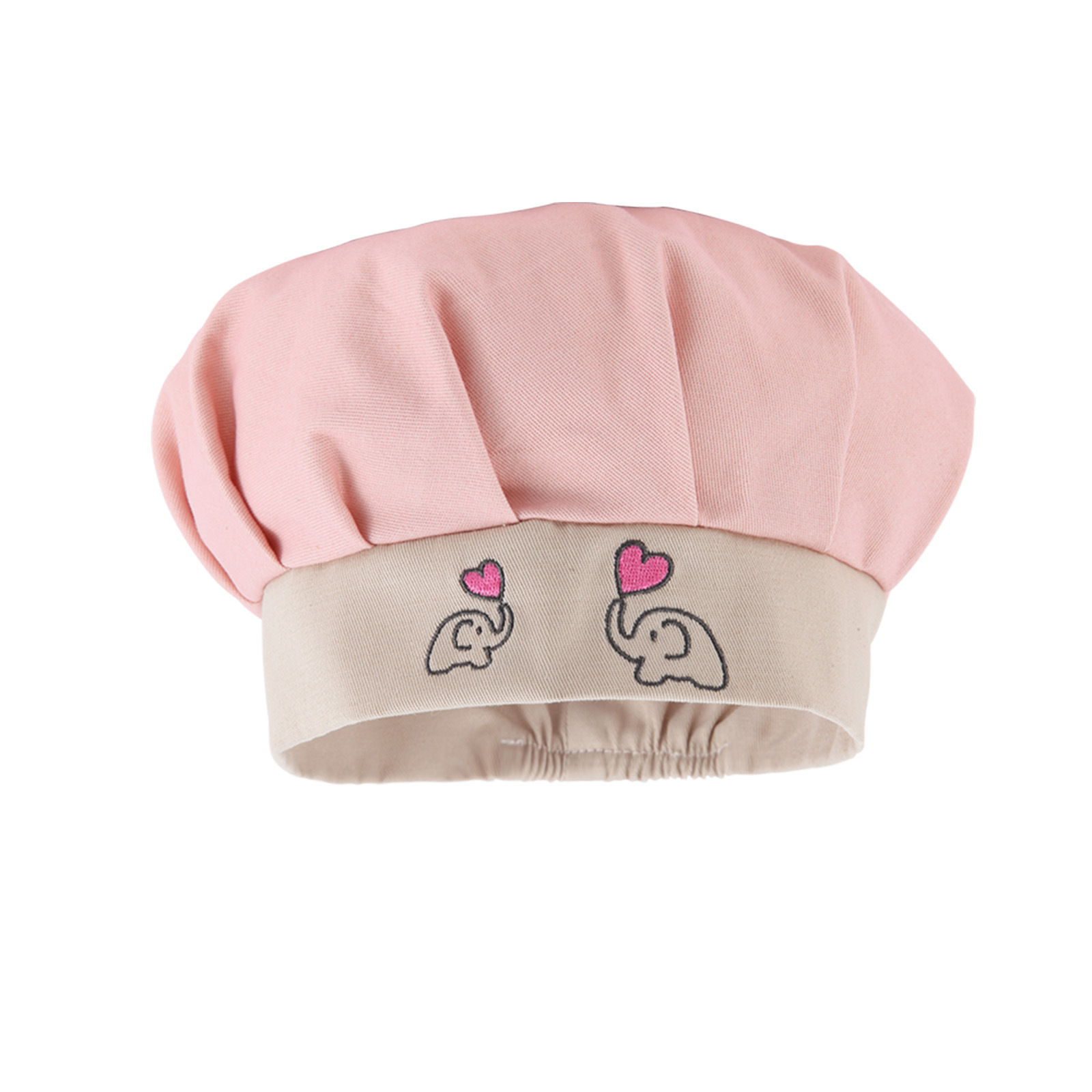 Delantal DE LOS NIÑOS traje Rosa delantal algodón para hornear guantes bordados patrón dibujos animados chef sombrero