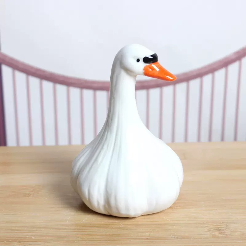 陶瓷蒜头鸭工艺品 家居鸭子工艺摆件 鸭子摆设8904