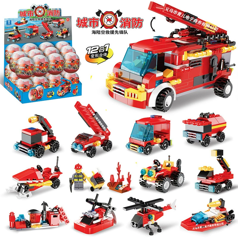 Capsule building toy (Lego) — dinosaur & mixed series, small-parts gashapon, single random capsule