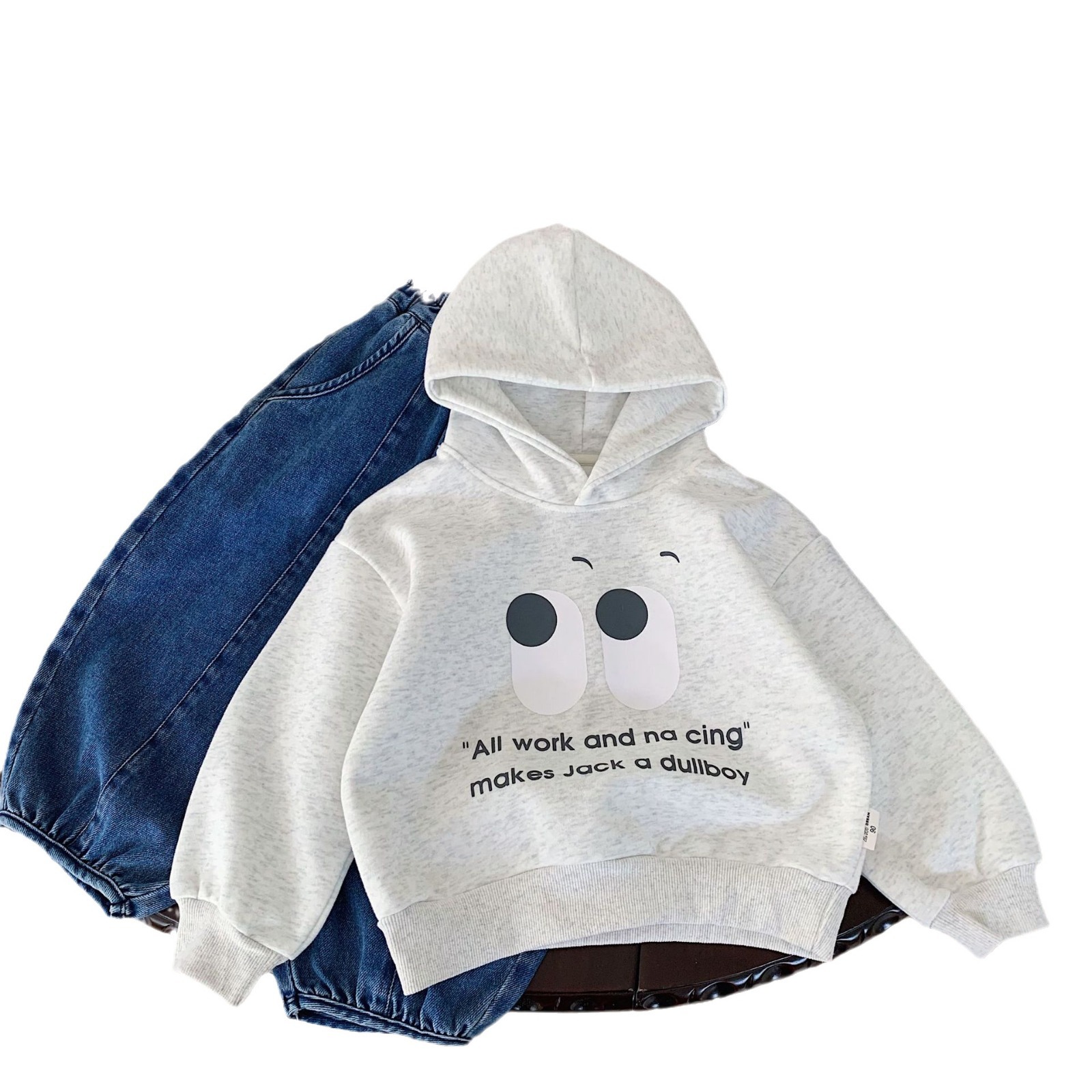 소년 조끼 2024 가을 어린이 세트 후드 풀오버 캐주얼 의류 패션 멋진 한국어 버전의 새로운 한국어 버전