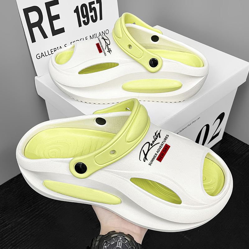 Pareja sandalias verano nuevo estilo un zapato dos zapatos de conducción casuales antideslizantes exteriores sandalias y zapatillas EVA para hombres y mujeres