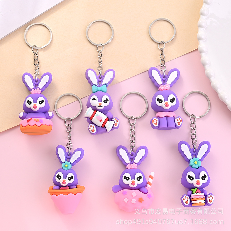 New Color Rabbit Keychain Ballet Rabbit Keychain Pendant Cute Rabbit Doll Doll Bag Pendant