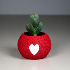 3D プリントミニ多肉植物植木鉢愛パターンバルコニー盆栽家の装飾デスクトップ装飾品恋人のギフト