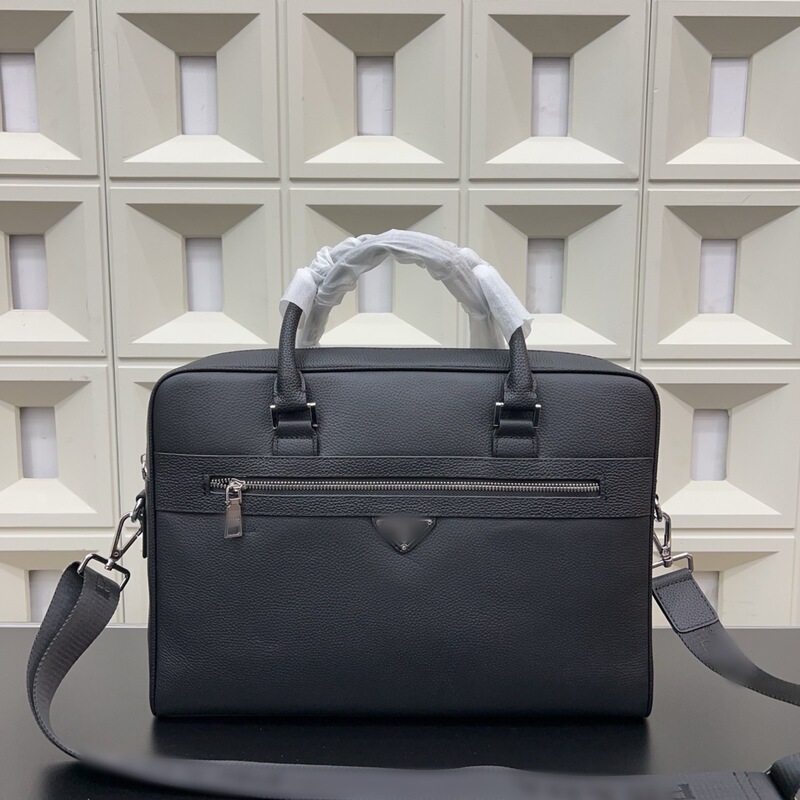 New Men's Genuine Leather Business Briefcase Laptop Bag Lawyer Executive Bag 15inch Wear-Resistant and Anti-Theft