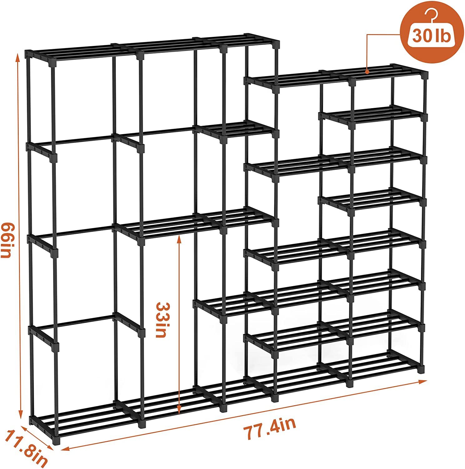 Armario portátil superventas transfronterizo con zapatero, independiente, DIY, integrado, de gran capacidad