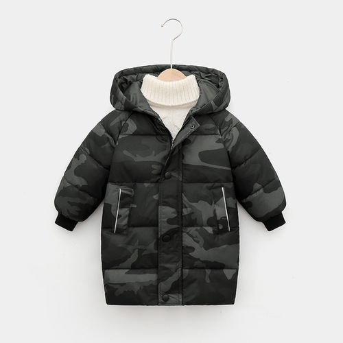 Children's Cotton Jacket Baby Cotton Jacket Down Jacket Boys' Cotton Jacket Korean Style Girls' Cotton Coat Long Sleeve Winter Warm Outerwear