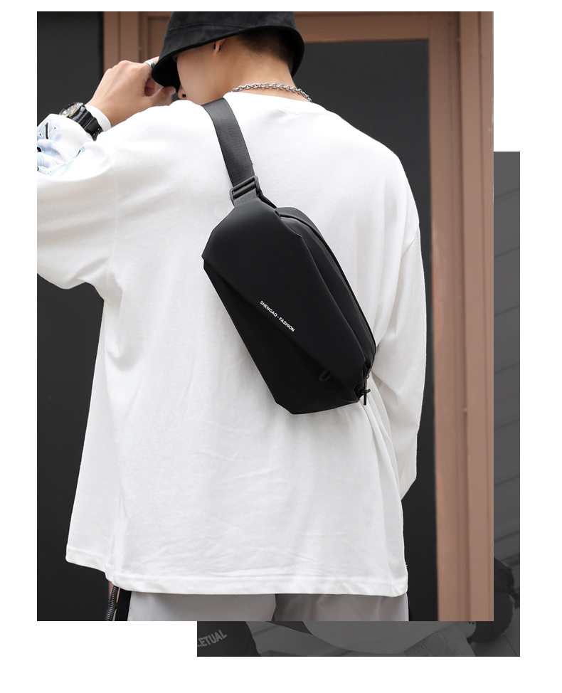 New cross-border men's waist bag, outdoor sports mobile phone bag, multi-functional large-capacity chest bag, casual single-shoulder crossbody bag undefined