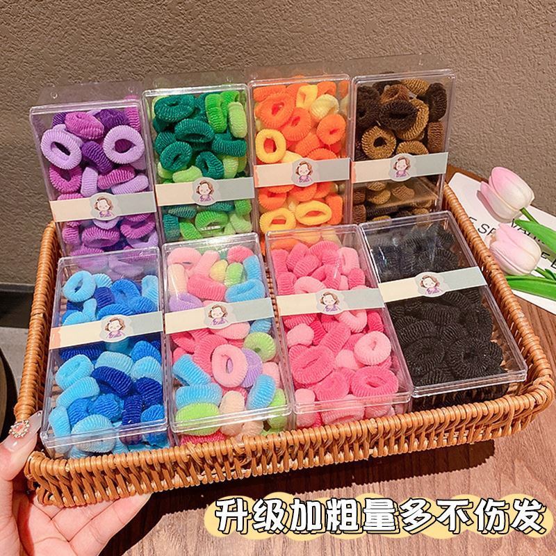 Banda para el cabello para niños cuerda para el cabello accesorios para el cabello no lastiman el cabello cuerda para el cabello anillo de toalla de color cuerda para el cabello de alta elasticidad