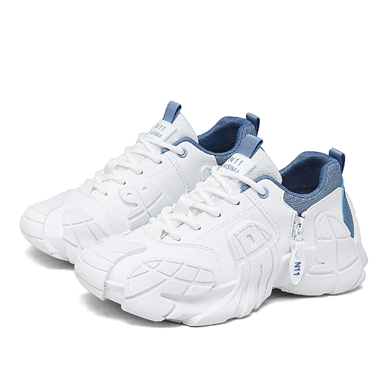 Zapatos de hombre 2025 nuevo otoño transpirable blanco mecha deportivo hombre coco casual zapatos de moda papá