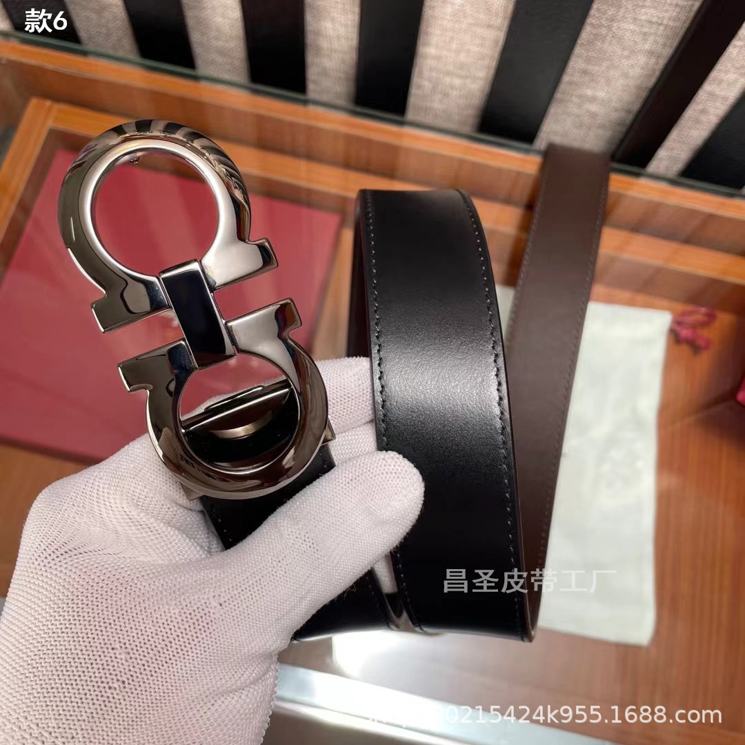 6. 글로시 건 버클 + 블랙 브라운 (광택)