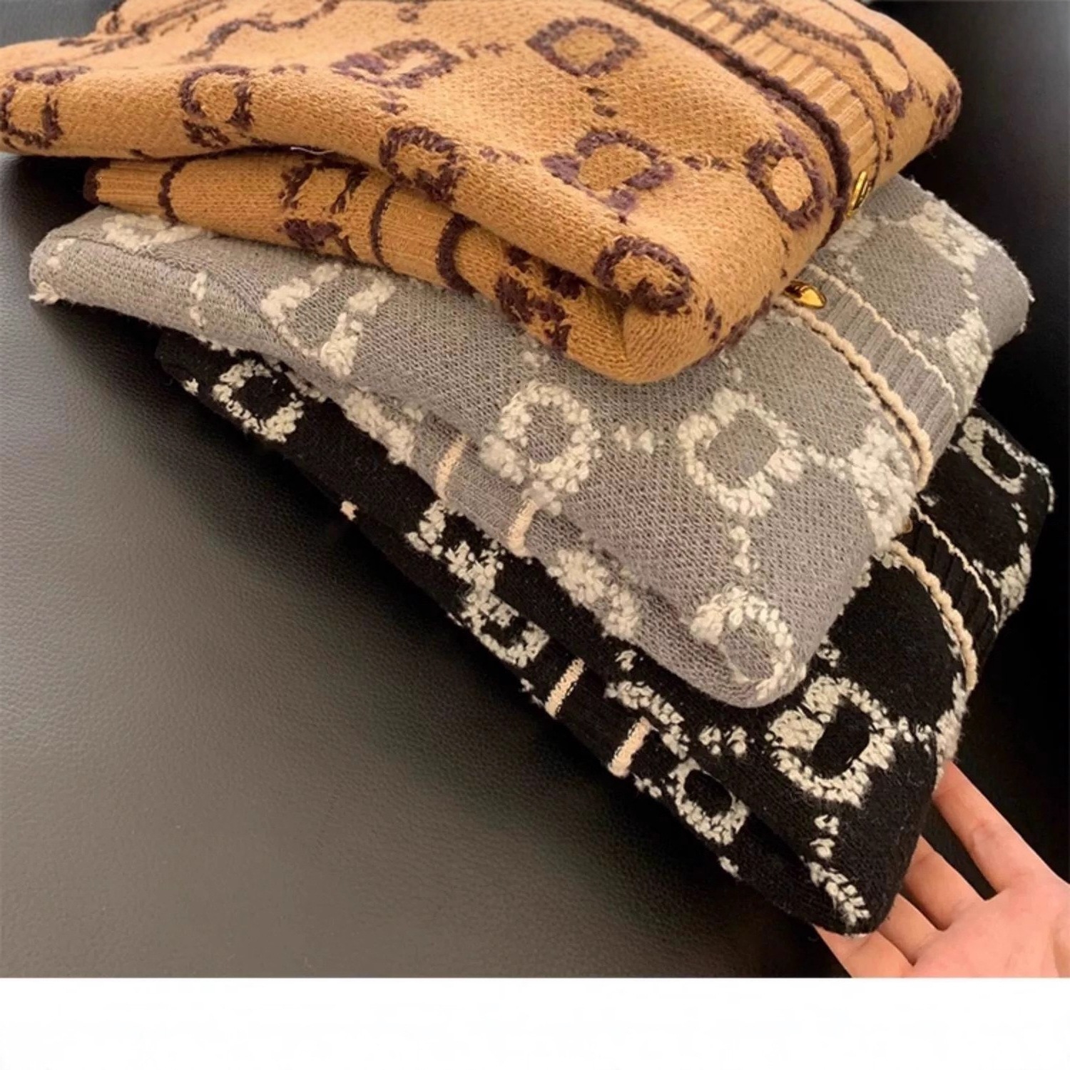 High-quality classic G-brand jacquard letter cardigan, high-end r