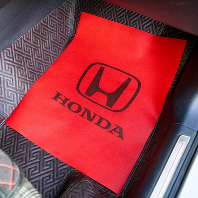 Universal Foot Pad | Y Car Disposable Non-woven Foot Mat - 50-sheets-of-enlarged-4253-red-honda-logo