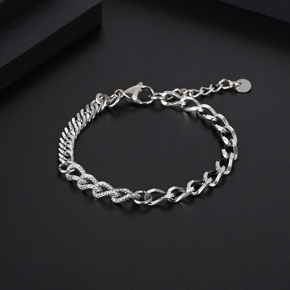 IMI Simple Titanium Steel Bracelet Male and Female Painful All-match Niche Gift Fashion Personality Trendy Bracelet YL630