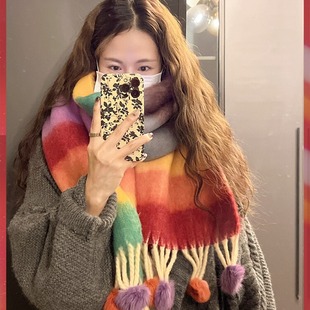 ��Ͱ���ɫ�l�y�R��ë����Ů�ﶬ���Ӻ�ů��ëë������L������
