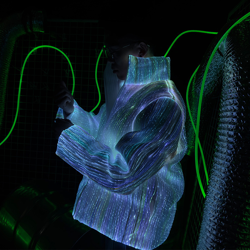 Luminous down Jacket for Men, Amazon's Popular Couple's Luminous Jacket, Internet Celebrity's Same Style Luminous Jacket with Printed Logo