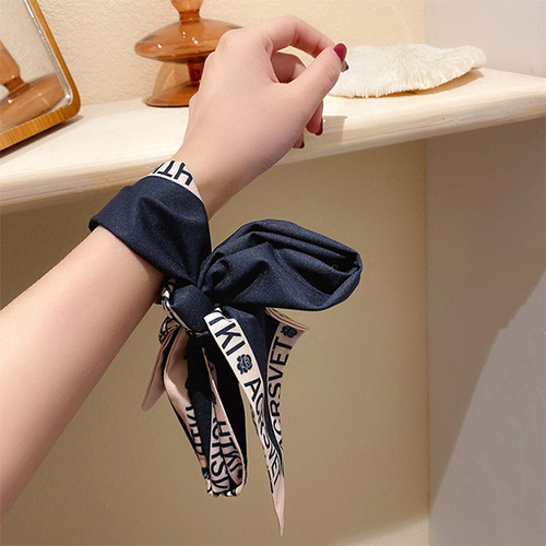 Headband women Scrunchies headband pontail hair bow tie hair holder scarf Headdress