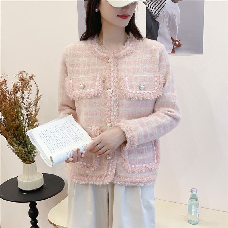 2025春秋新款毛衣外套女法式气质名媛百搭小香风针织开衫上衣短款|undefined