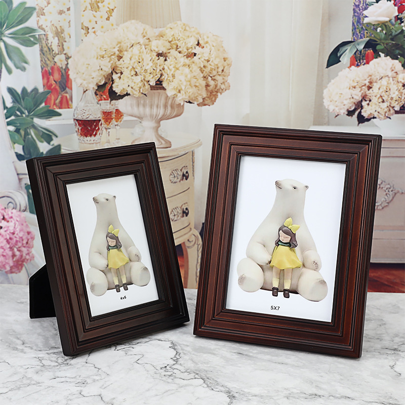 Solid wood photo frame, European solid wood photo frame. Retro solid wood photo frame, American solid wood photo frame