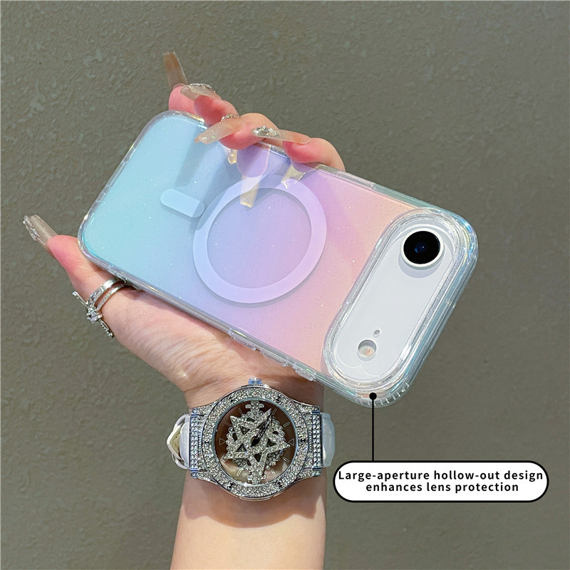 Magnetic Glitter Case For Iphone 17 Pro With Diamond Pattern_voghion.com