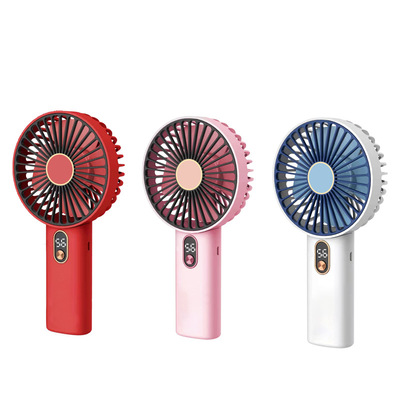 2022 new pattern Adorable pet mobile phone electric fan Digital Display 5 Mute hold desktop Desktop usb Rechargeable Fan