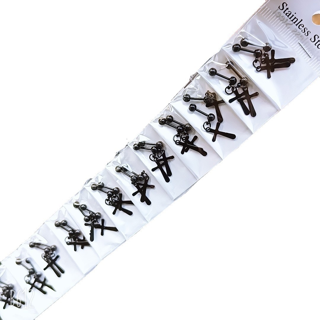 2.5 pendientes de acero de titanio gruesas y el mismo modelo crian orejas joyas de moda con pendientes de acero inoxidable con hilo redondo personalizado image 6