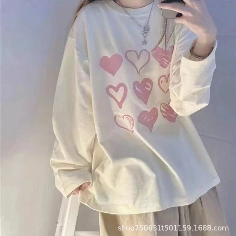 White Long-Sleeved T-Shirt for Women 2024 New Autumn and Winter Inner Round Neck Bottoming Shirt Design Niche Top Ins Trbottom