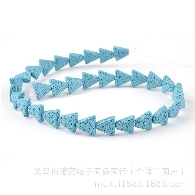 香薰彩色火山石三角块散珠DIY手链项链饰品配件半成品串珠批发|undefined