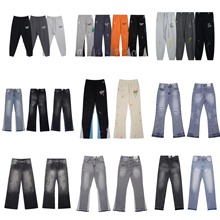 跨境外贸Gallery dept泼墨涂鸦休闲长裤迷彩拼接情侣束脚裤卫裤潮