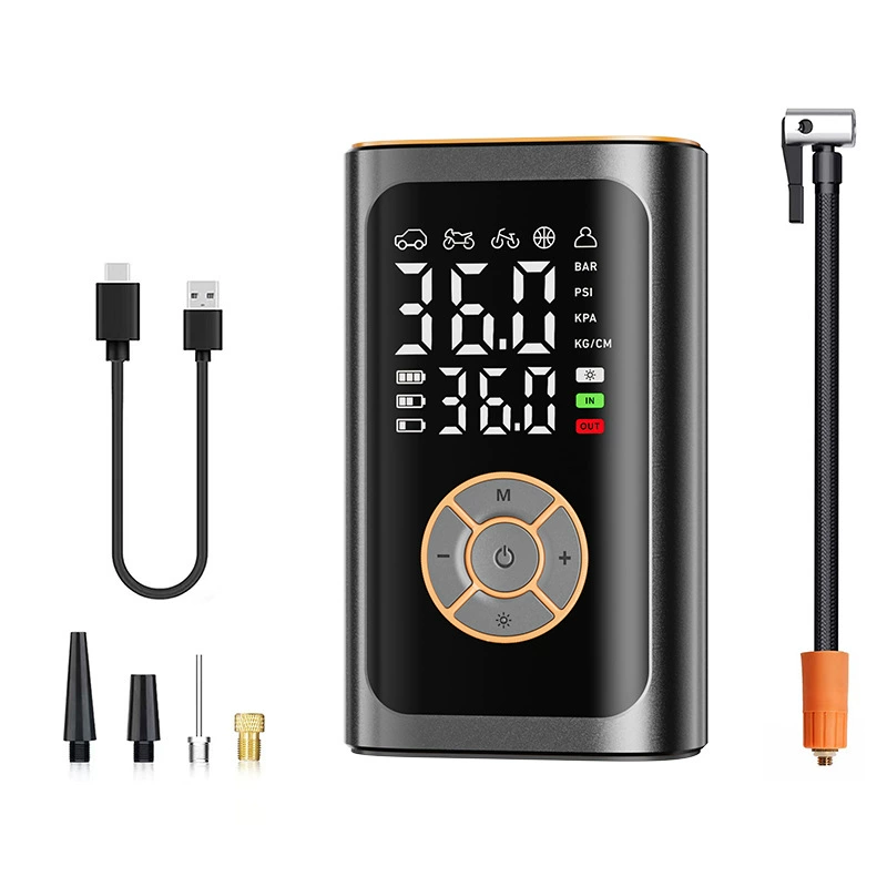 Портативный автомобильный интеллектуальный автомобильный надувной насос беспроводной цифровой дисплей надувной цилиндр многофункциональный насос для шин