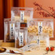 Creative hand-made food bag snack candy snowflake crisp handmade biscuit frosted transparent portable sealed packaging bag