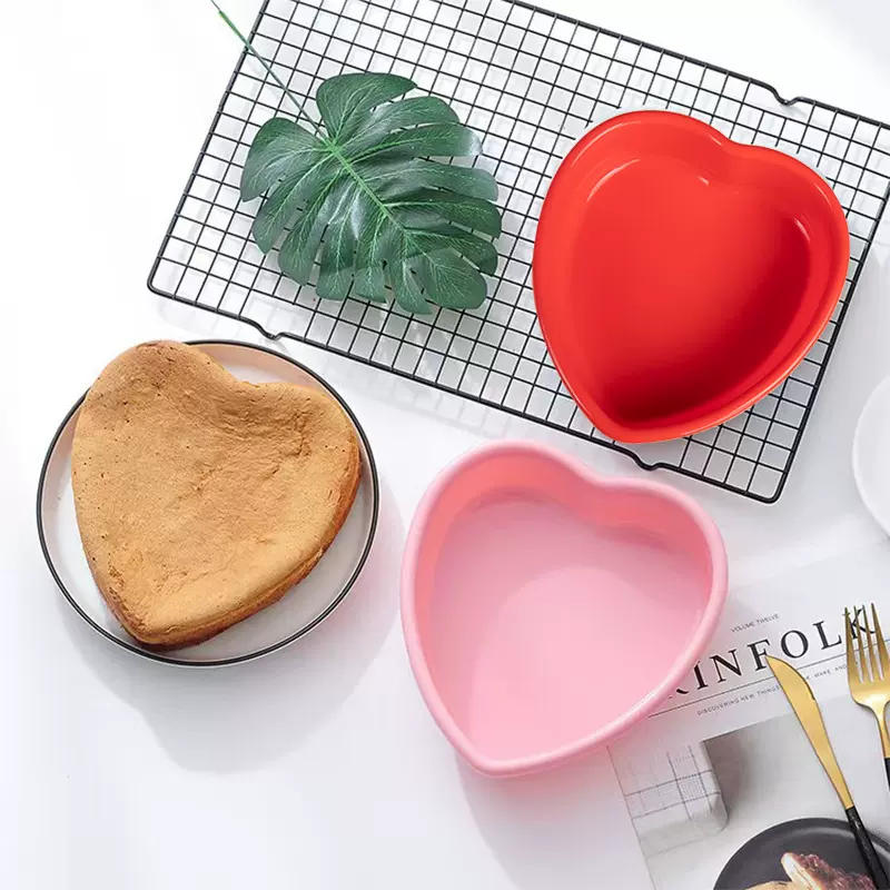 厂家现货爱心形 DIY烘焙模具硅胶情人节分层烤盘模具硅胶蛋糕模具