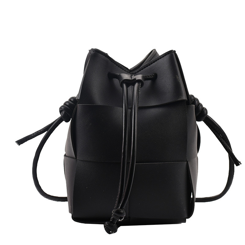 Women's Mini Pu Leather Solid Color Streetwear String Bucket Bag display picture 12