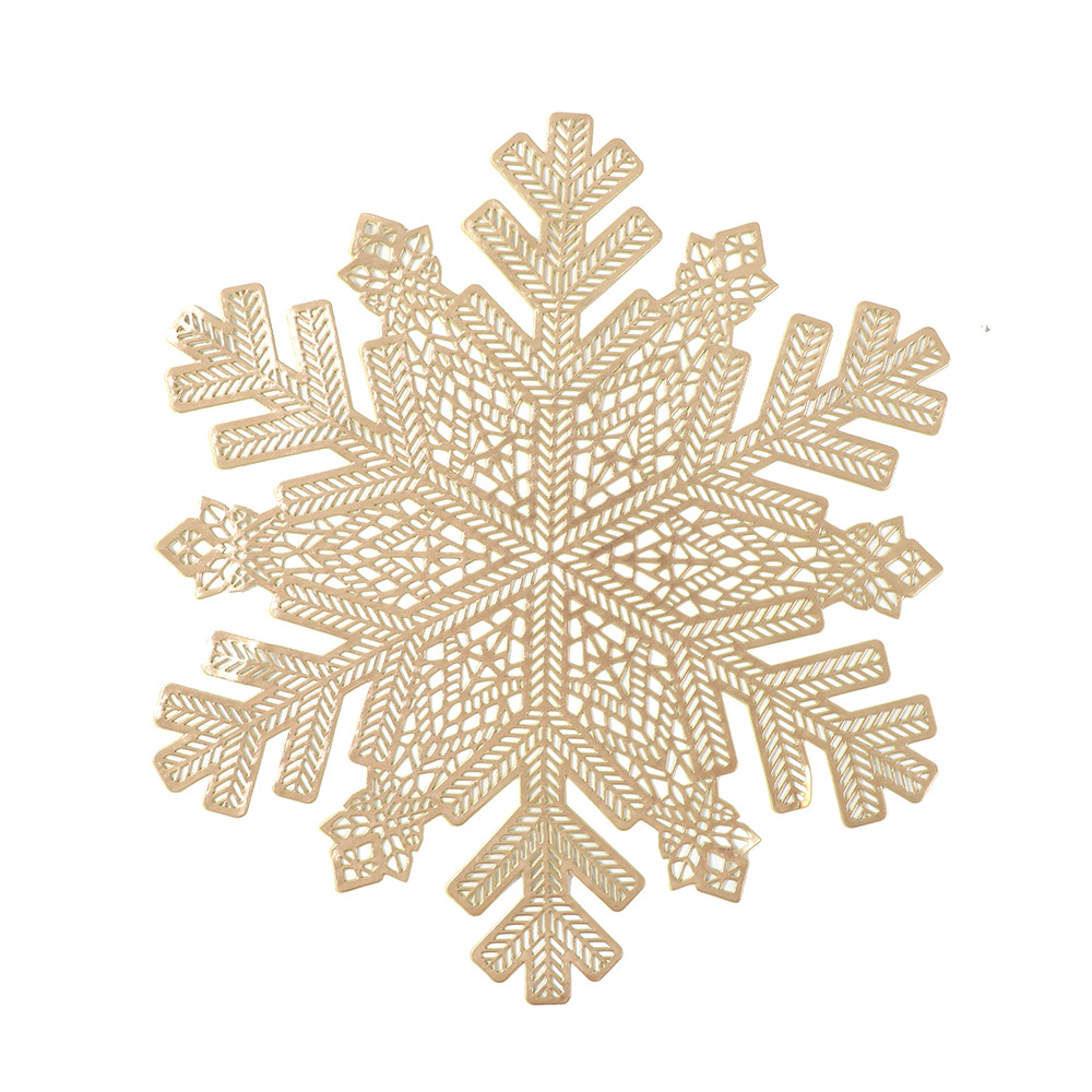 Calo de nieve de invierno elemento de Navidad almohadilla de mesa roja dorada almohadilla de mesa de aire almohadilla de mesa de comedor