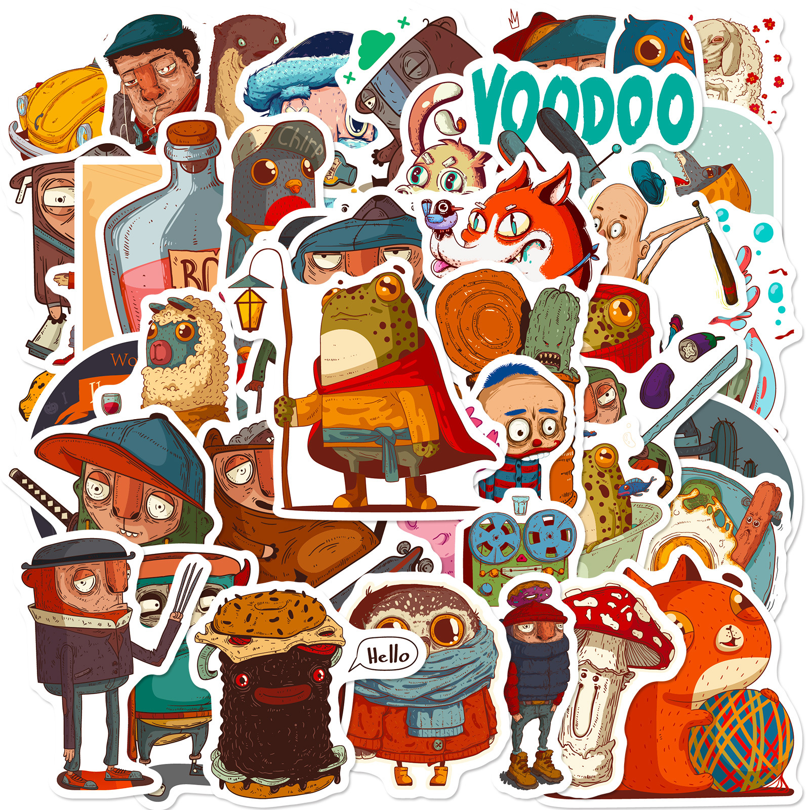 T01040444 clear 50 pieces of him and them stickers suitcase…