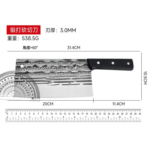 Hand-forged stainless steel household chef knife commercial cleaver sharp meat-cutting knife sharp slicing knife wholesale kitchen knife