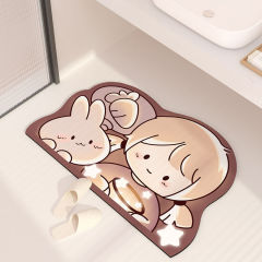 硅藻泥軟墊吸水浴室輕奢地墊衛生間門口地毯衛浴廁所防滑腳墊地毯