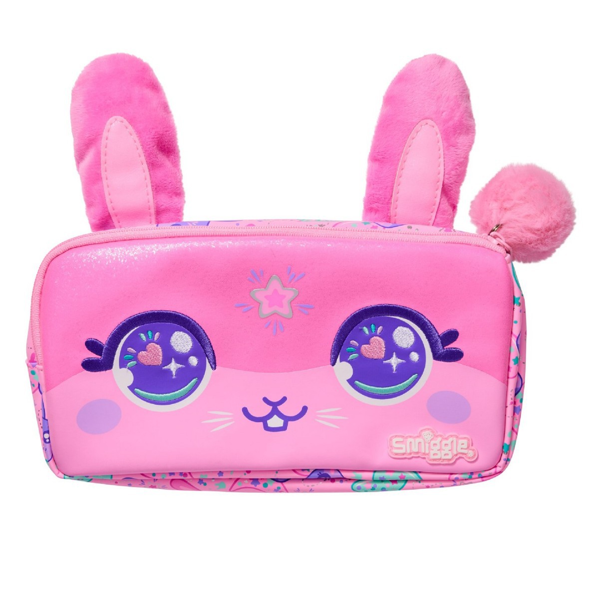 Fuchsia double-layer rabbit, small clutch bag