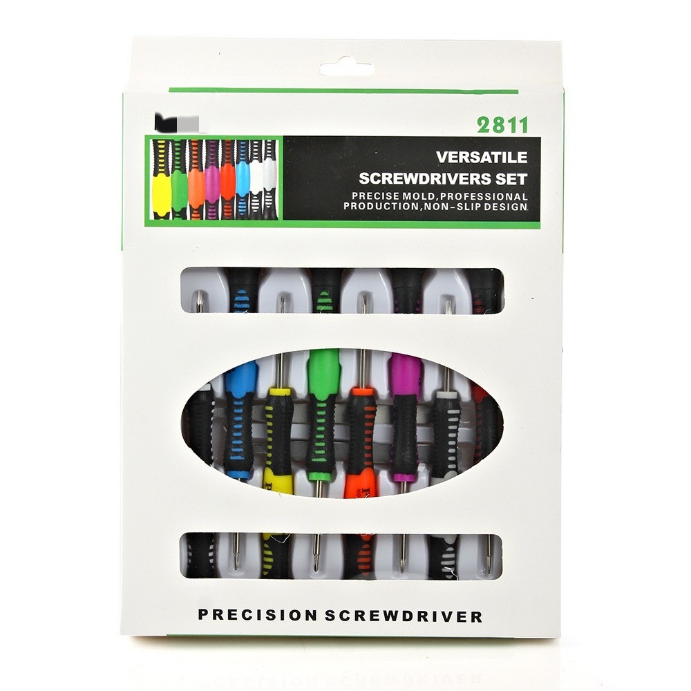 2811 multi-función de desmontaje destornillador traje de 14 piezas teléfono móvil herramientas de reparación de computadoras exportación transfronteriza recomendar