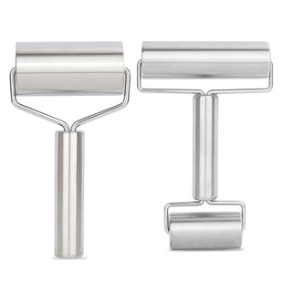 Double-headed Flour Stick Multifunctional Stainless Steel T-shaped Rolling Pin Non-stick Baking Dumpling Skin Rolling Pin Stick Flour Stick