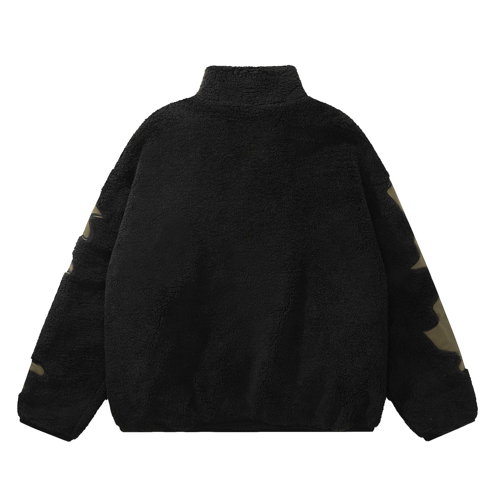 Herrkläder Lammullssömmar handduk broderi bomullsrock vinter varm bomullsrock tonåring män och kvinnor lös parrock_voghion.com