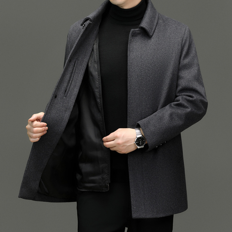Removable woolen elite double-sided cashmere long liner with down…