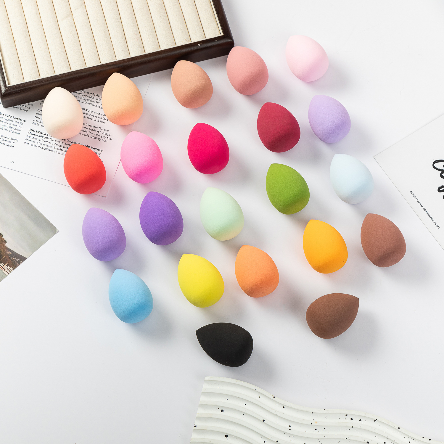 Huevo de belleza en forma de gota de agua Esponja de maquillaje súper suave y delicada Huevo de maquillaje sin polvo