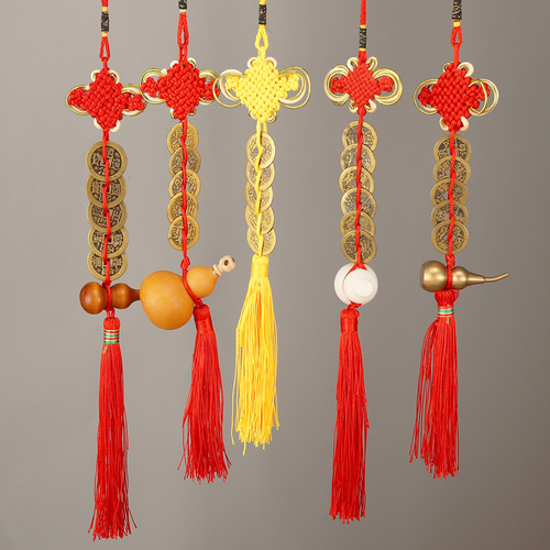 Brass gourd five emperors' money wholesale thickened copper coin pendant China knotted copper gourd six emperors' money five emperors' money manufacturer