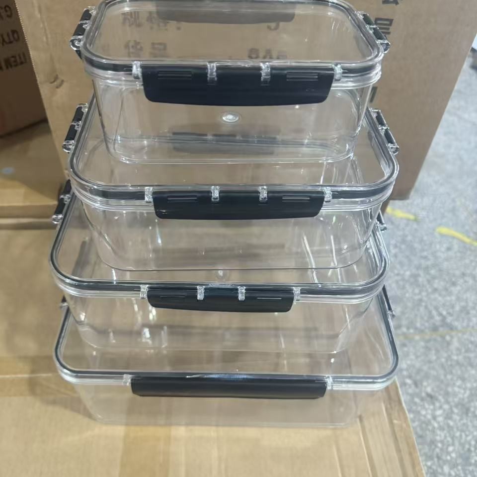 Caja de almacenamiento de refrigerador casera de gran capacidad caja de sellado de plástico transparente de refrigeración de cocina caja de almacenamiento de frutas y verduras frescas