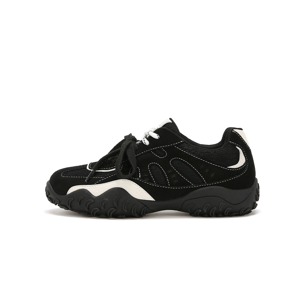 Versión de piel de vaca de la uva madre con el ballet de media luna aumentando la altura de los zapatos casuales de bolos de entrenamiento de la mujer zapatos Gump