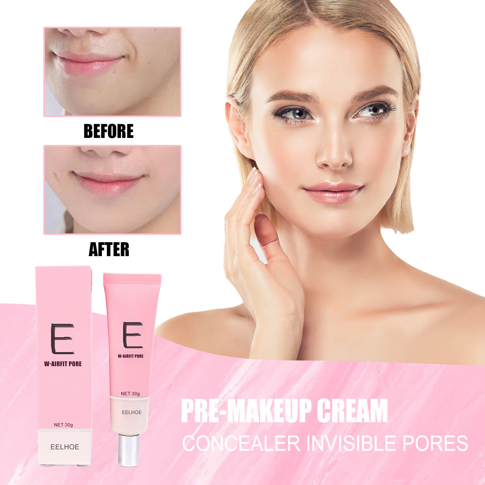 EELHOE Pre-Make-up-Concealer, leicht, durchscheinend, seidig, einfach aufzutragen, feuchtigkeitsspendend, nicht entfernend, isolierender Hautpflege-Concealer_voghion.com