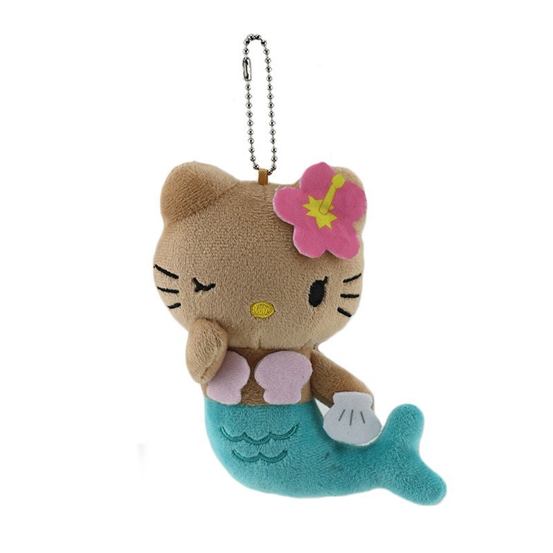 国境を越えた新製品ハワイ黒皮kittyは卵黄兄のキーホルダー卵黄兄のぬいぐるみのストラップになった|undefined