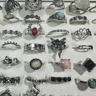 Vintage Gothic Wind Ring Random 8 Dark Adjustable Antique Jewelry Student Spice Girls Cute Ring Hip Hop