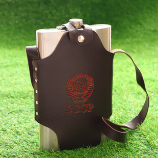 Stainless Steel Wine Bottle Portable Outdoor Thickened Flat White Wine Bottle Barrel Portable Kettle Mini