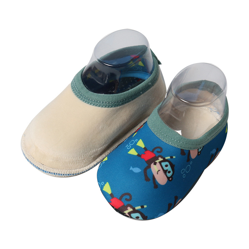 Primavera y verano piso calcetines nuevos niños infantiles antideslizante interior Niños y niñas bebé Niño Zapatos educación temprana zapatos calcetines de dibujos animados